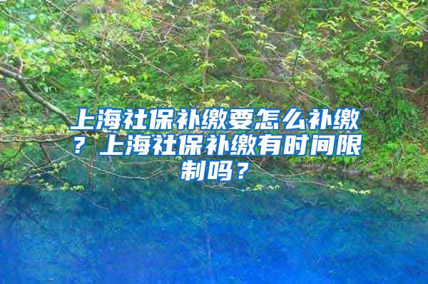 上海社保补缴要怎么补缴？上海社保补缴有时间限制吗？