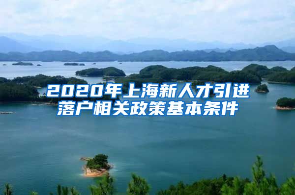 2020年上海新人才引进落户相关政策基本条件