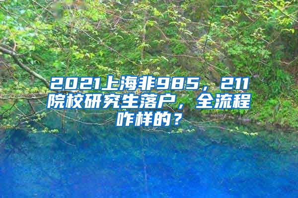 2021上海非985，211院校研究生落户，全流程咋样的？