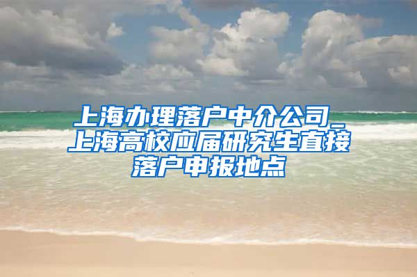 上海办理落户中介公司_上海高校应届研究生直接落户申报地点