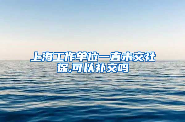 上海工作单位一直未交社保,可以补交吗