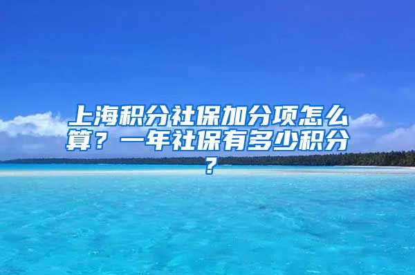 上海积分社保加分项怎么算？一年社保有多少积分？