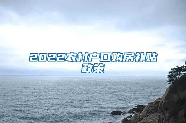 2022农村户口购房补贴政策