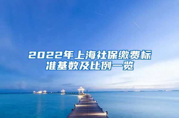 2022年上海社保缴费标准基数及比例一览