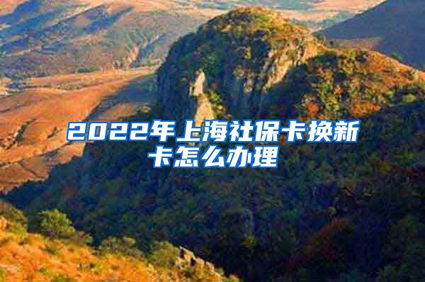 2022年上海社保卡换新卡怎么办理