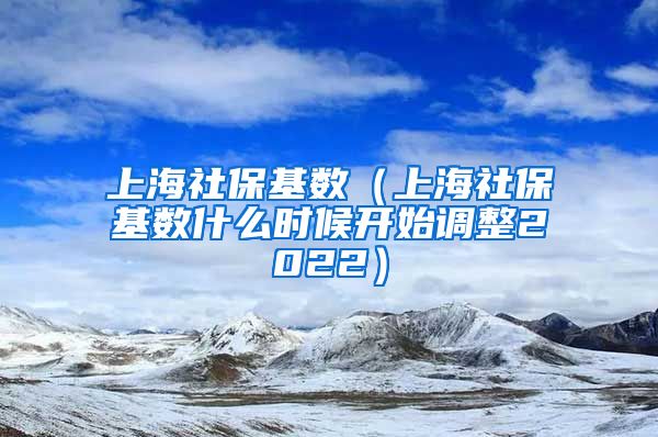 上海社保基数（上海社保基数什么时候开始调整2022）