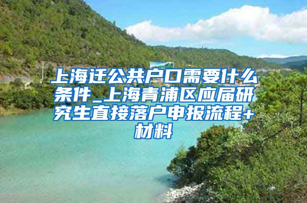 上海迁公共户口需要什么条件_上海青浦区应届研究生直接落户申报流程+材料