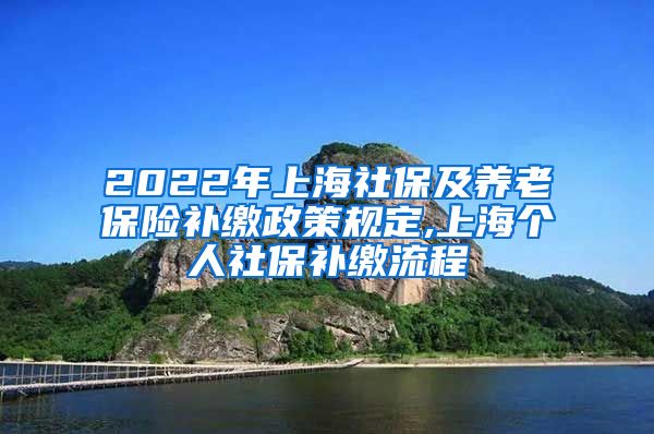 2022年上海社保及养老保险补缴政策规定,上海个人社保补缴流程