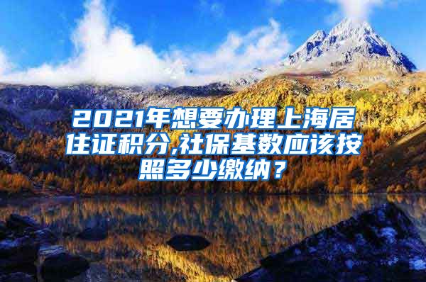 2021年想要办理上海居住证积分,社保基数应该按照多少缴纳？