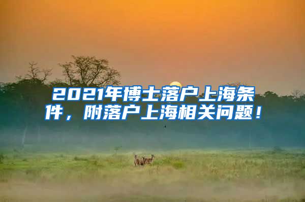 2021年博士落户上海条件，附落户上海相关问题！
