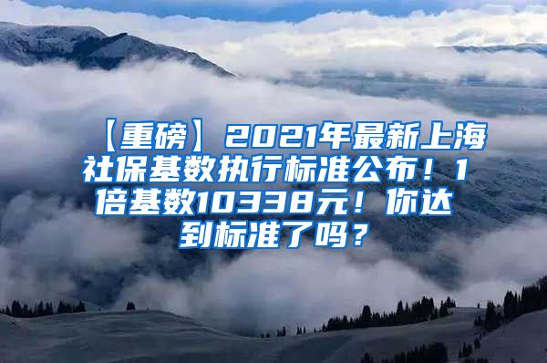 【重磅】2021年最新上海社保基数执行标准公布！1倍基数10338元！你达到标准了吗？