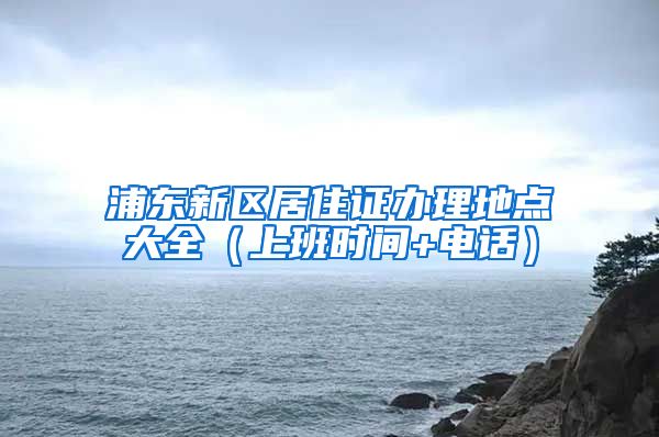 浦东新区居住证办理地点大全（上班时间+电话）