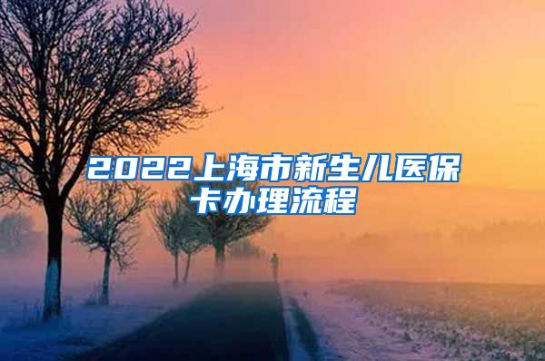 2022上海市新生儿医保卡办理流程