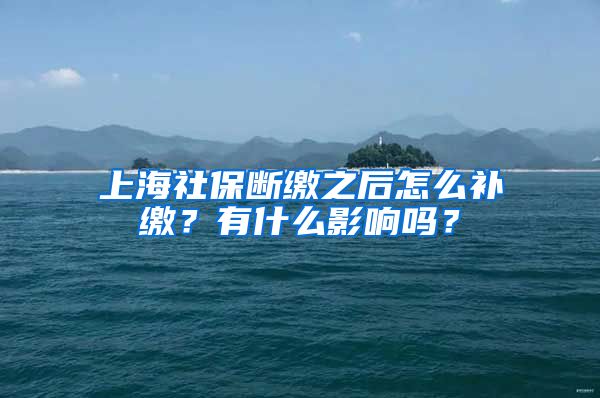 上海社保断缴之后怎么补缴？有什么影响吗？