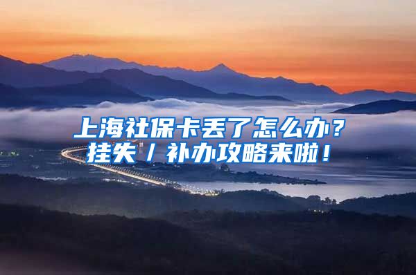 上海社保卡丢了怎么办？挂失／补办攻略来啦！