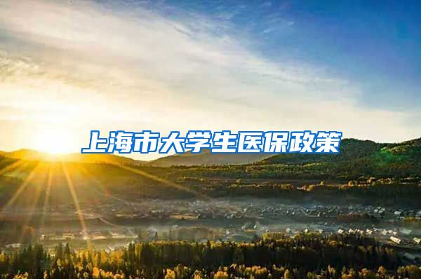 上海市大学生医保政策