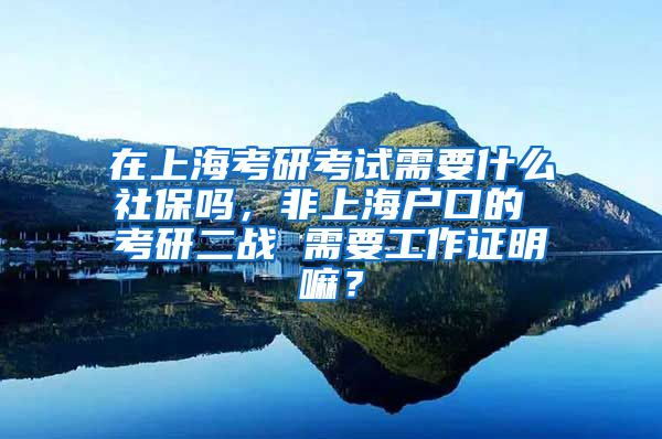 在上海考研考试需要什么社保吗，非上海户口的 考研二战 需要工作证明嘛？