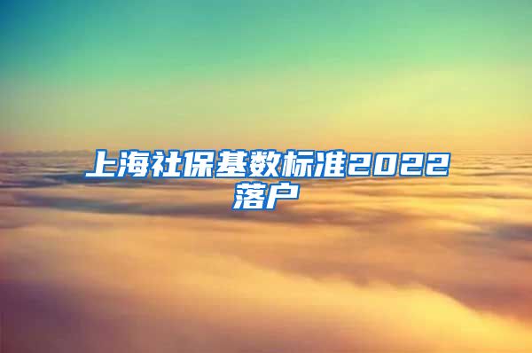 上海社保基数标准2022落户