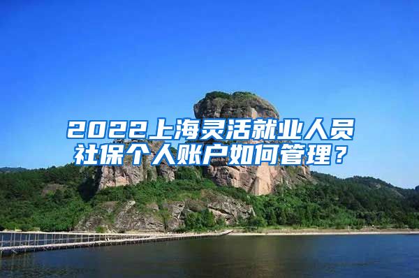 2022上海灵活就业人员社保个人账户如何管理？