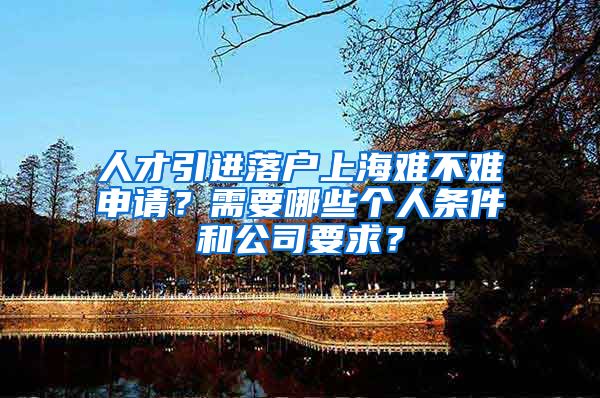 人才引进落户上海难不难申请？需要哪些个人条件和公司要求？