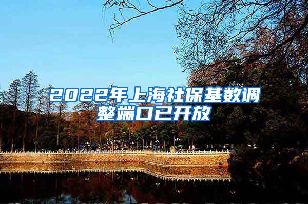 2022年上海社保基数调整端口已开放