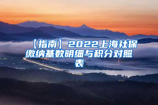 【指南】2022上海社保缴纳基数明细与积分对照表