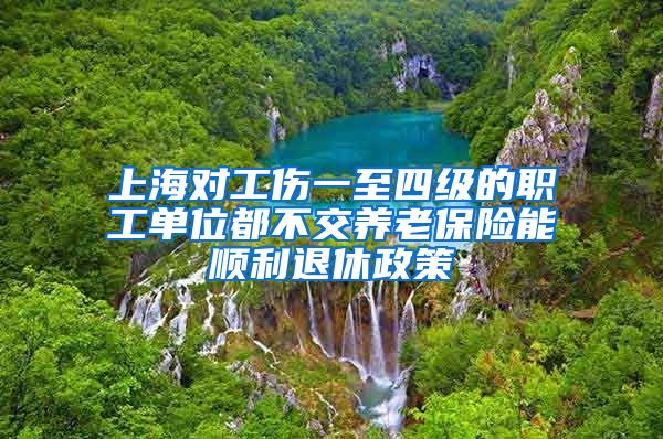 上海对工伤一至四级的职工单位都不交养老保险能顺利退休政策