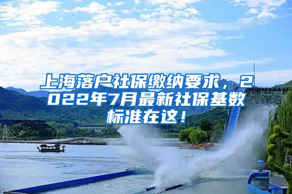 上海落户社保缴纳要求，2022年7月最新社保基数标准在这！