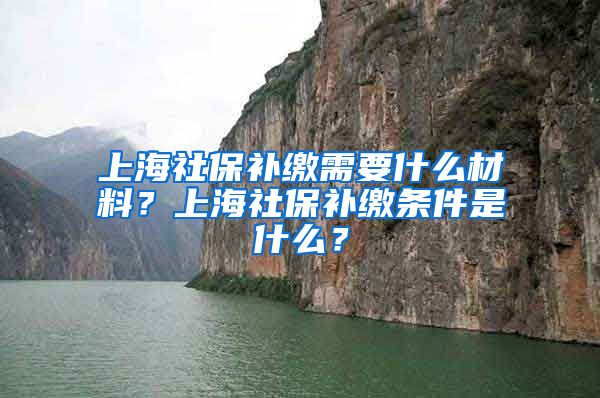 上海社保补缴需要什么材料？上海社保补缴条件是什么？