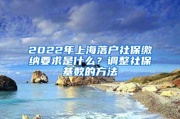 2022年上海落户社保缴纳要求是什么？调整社保基数的方法