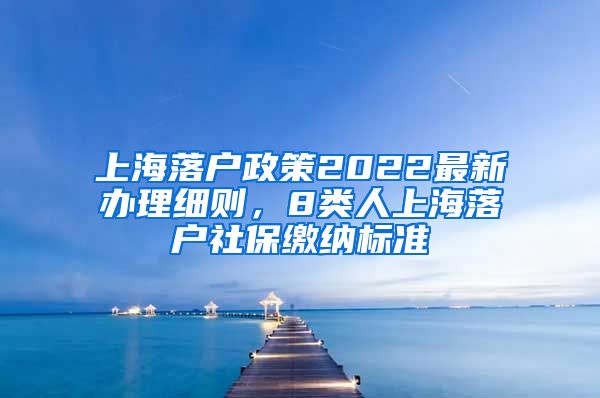 上海落户政策2022最新办理细则，8类人上海落户社保缴纳标准