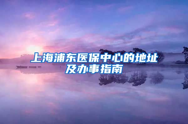 上海浦东医保中心的地址及办事指南