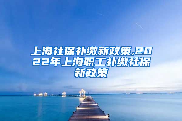 上海社保补缴新政策,2022年上海职工补缴社保新政策