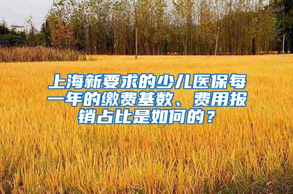 上海新要求的少儿医保每一年的缴费基数、费用报销占比是如何的？