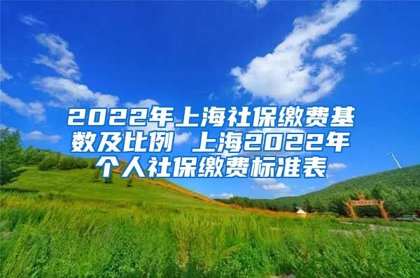 2022年上海社保缴费基数及比例 上海2022年个人社保缴费标准表