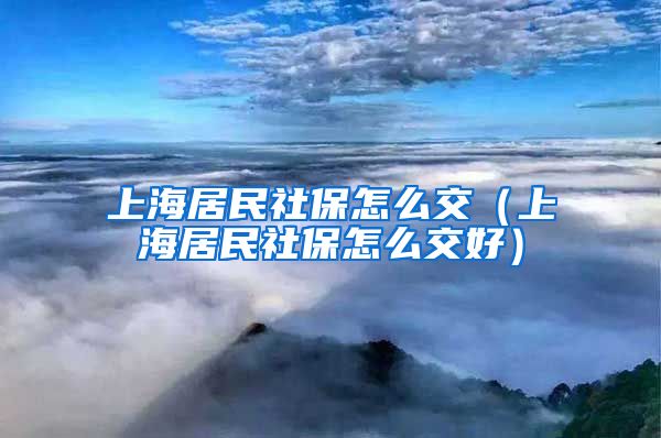 上海居民社保怎么交（上海居民社保怎么交好）