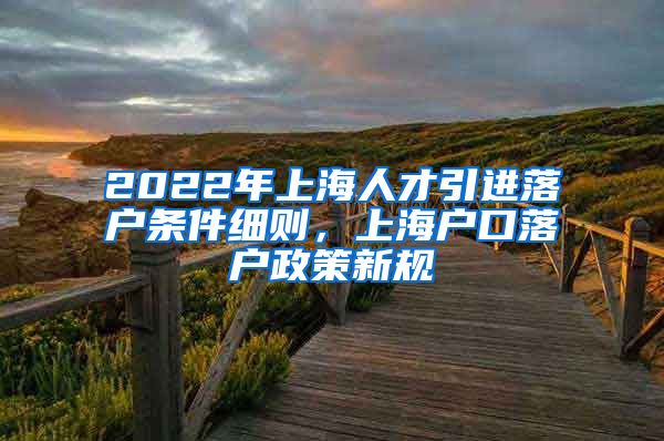 2022年上海人才引进落户条件细则，上海户口落户政策新规