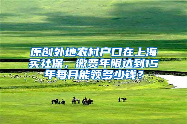 原创外地农村户口在上海买社保，缴费年限达到15年每月能领多少钱？