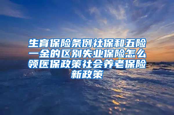 生育保险条例社保和五险一金的区别失业保险怎么领医保政策社会养老保险新政策