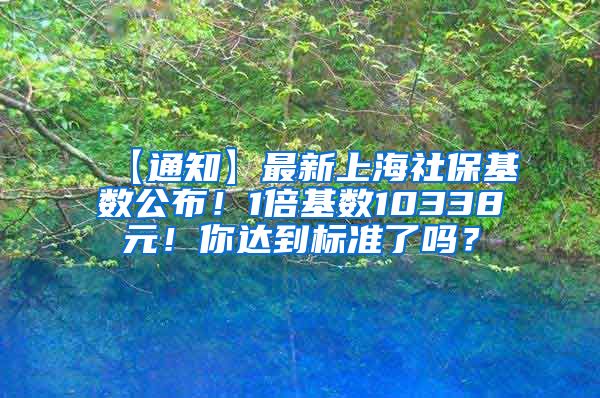 【通知】最新上海社保基数公布！1倍基数10338元！你达到标准了吗？