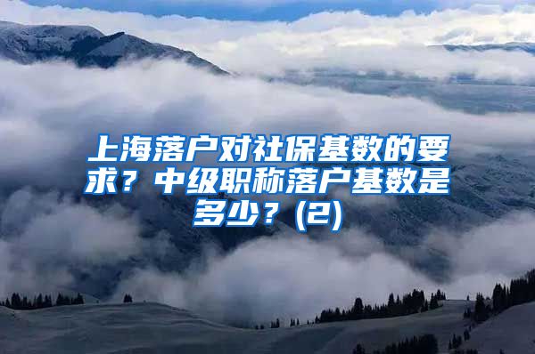 上海落户对社保基数的要求？中级职称落户基数是多少？(2)