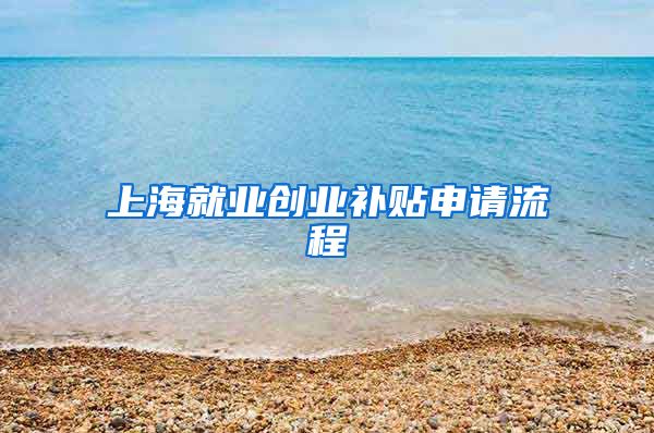 上海就业创业补贴申请流程