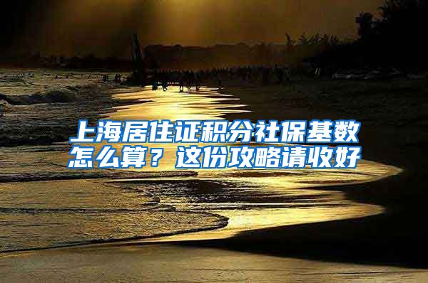 上海居住证积分社保基数怎么算？这份攻略请收好