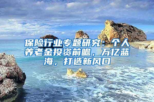 保险行业专题研究：个人养老金投资前瞻，万亿蓝海，打造新风口