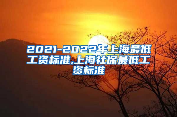 2021-2022年上海最低工资标准,上海社保最低工资标准