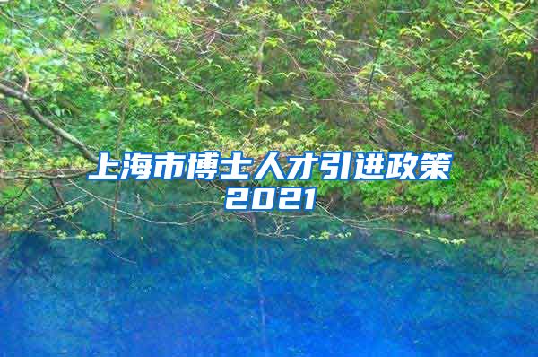 上海市博士人才引进政策2021