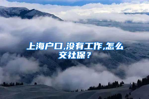 上海户口,没有工作,怎么交社保？