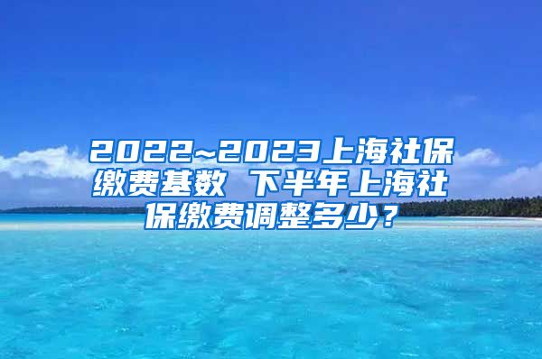 2022~2023上海社保缴费基数 下半年上海社保缴费调整多少？