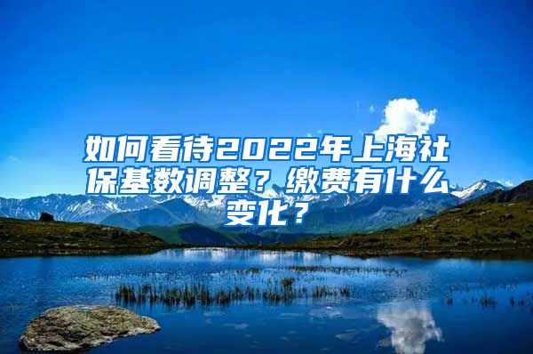 如何看待2022年上海社保基数调整？缴费有什么变化？