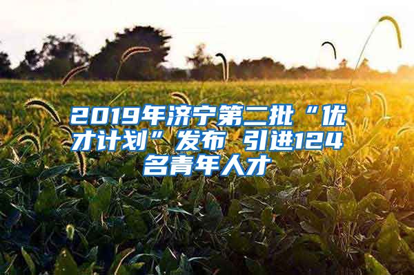 2019年济宁第二批“优才计划”发布 引进124名青年人才